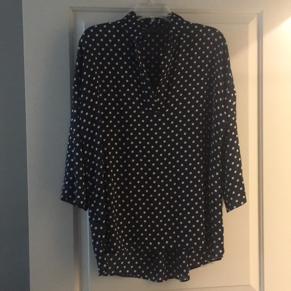 Zara dark navy blues with polka dots, never worn